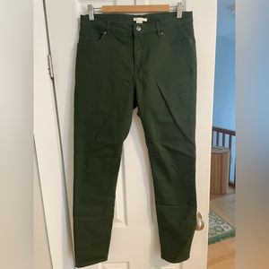Green slim pants